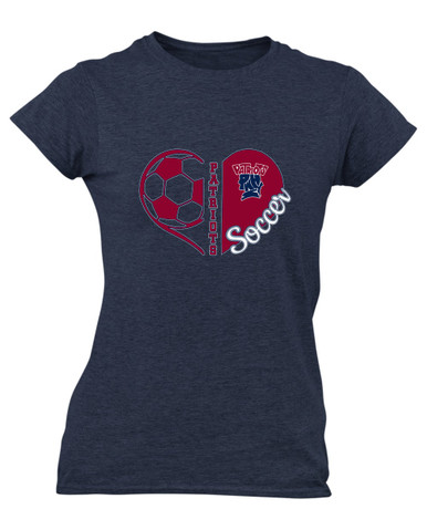 Penn Wood Patriots Heart Soccer Women's Premium SS T-Shirt