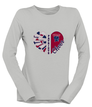 Penn Wood Patriots Heart Cheer Women's Premium LS T-Shirt