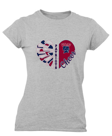 Penn Wood Patriots Heart Cheer Women's Premium SS T-Shirt