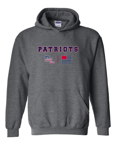 Red Land Patriots Team Colors Flag Men's Hoodie