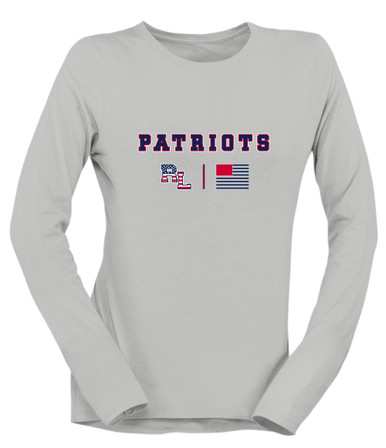 Red Land Patriots Team Colors Flag Women's Premium LS T-Shirt