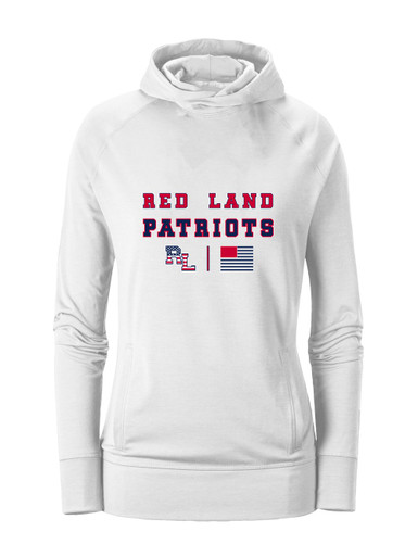 Red Land Patriots Spirit Flag Women's Hoodie