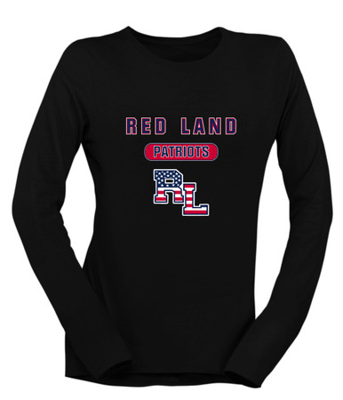 Red Land Patriots Mascot #3 Women's LS T-Shirt