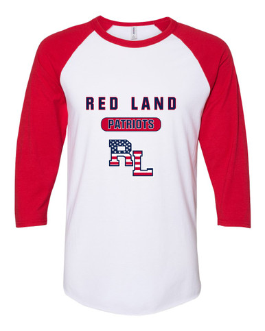 Red Land Patriots Mascot #3 Men's Baseball T-Shirt