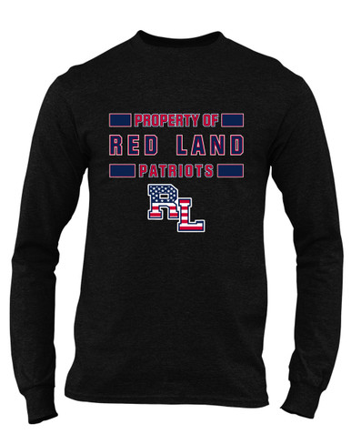Red Land Patriots Property Of Men's LS T-Shirt