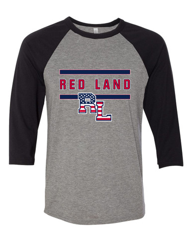 Red Land Patriots Mascot #4 Women's Baseball T-Shirt