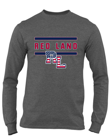 Red Land Patriots Mascot #4 Men's LS T-Shirt