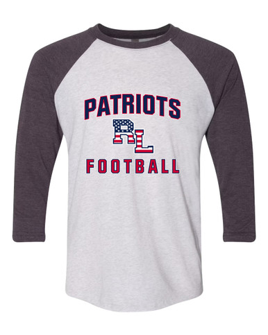 Red Land Patriots Football #1 Women's Baseball T-Shirt