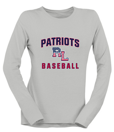 Red Land Patriots Baseball #1 Women's Premium LS T-Shirt