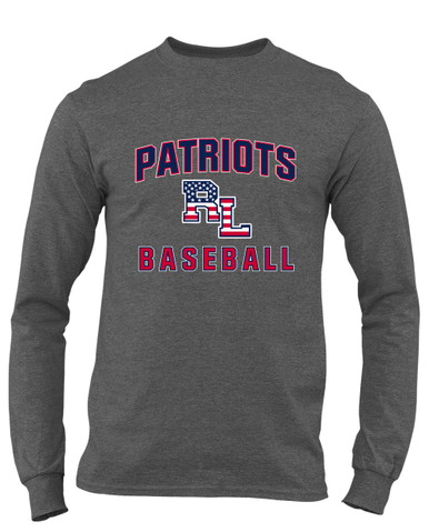 Red Land Patriots Baseball #1 Men's Premium LS T-Shirt