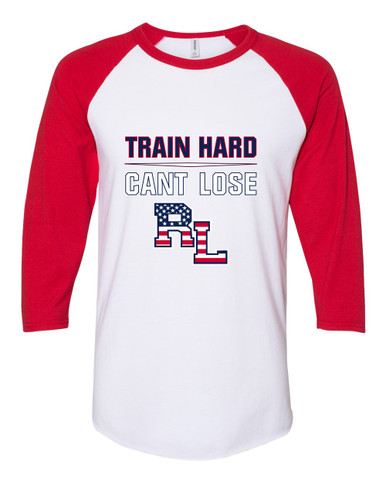Red Land Patriots Train Hard, Can't Lose Women's Baseball T-Shirt