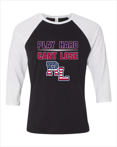 Red Land Patriots Play Hard, Can't Lose Women's Baseball T-Shirt