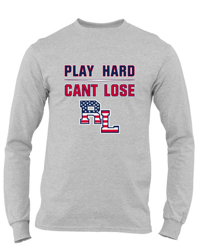 Red Land Patriots Play Hard, Can't Lose Men's LS T-Shirt