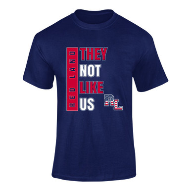 Red Land Patriots They Not Like Us #1 Men's SS T-Shirt