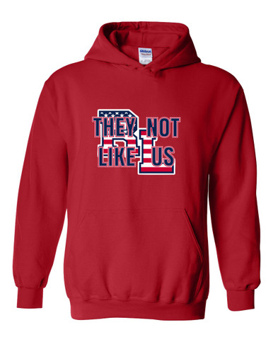 Red Land Patriots They Not Like Us #2 Men's Hoodie