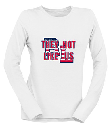 Red Land Patriots They Not Like Us #2 Women's LS T-Shirt
