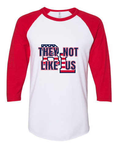 Red Land Patriots They Not Like Us #2 Men's Baseball T-Shirt