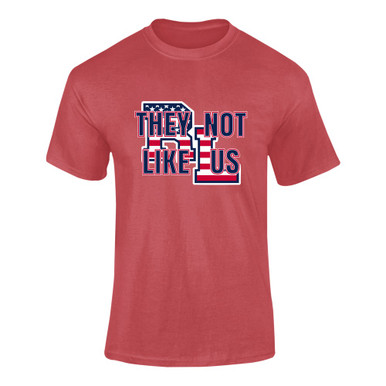 Red Land Patriots They Not Like Us #2 Men's SS T-Shirt