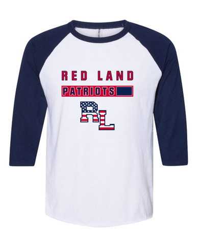 Red Land Patriots Mascot #7 Women's Baseball T-Shirt