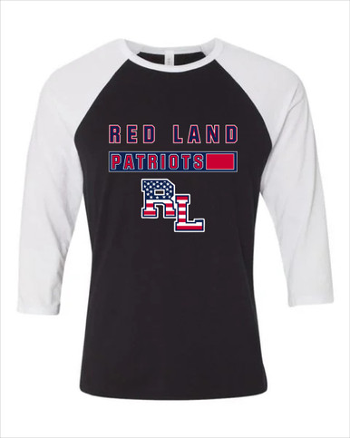 Red Land Patriots Mascot #7 Men's Baseball T-Shirt