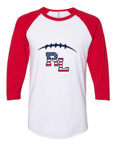 Red Land Patriots Football #2 Women's Baseball T-Shirt