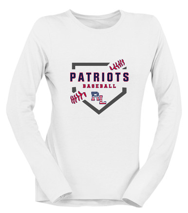 Red Land Patriots Baseball #2 Women's LS T-Shirt