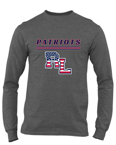 Red Land Patriots Mascot #8 Men's LS T-Shirt