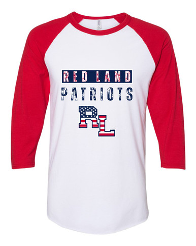 Red Land Patriots Mascot #9 Women's Baseball T-Shirt