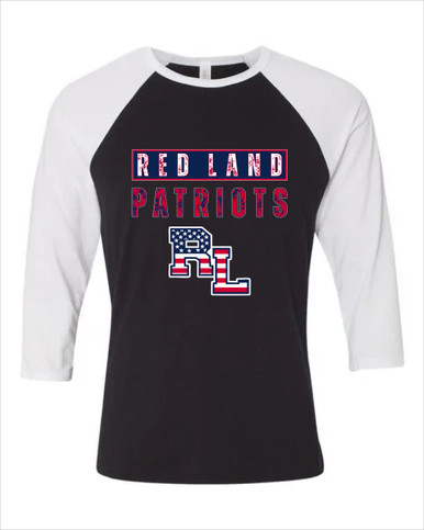 Red Land Patriots Mascot #9 Men's Baseball T-Shirt