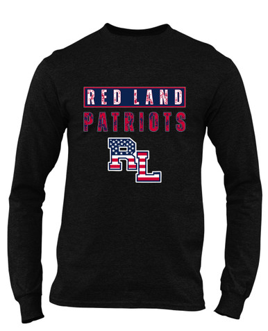 Red Land Patriots Mascot #9 Men's LS T-Shirt