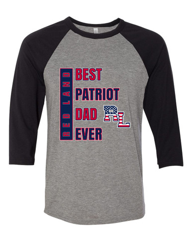Red Land Patriots Best Patriot Dad Men's Baseball T-Shirt