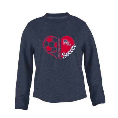 Red Land Patriots Heart Soccer Women's Sweatshirt