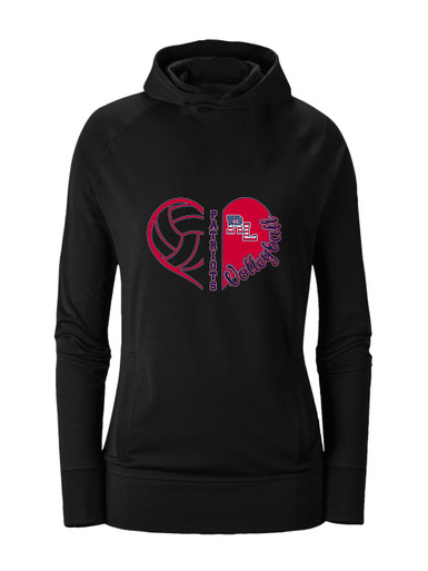 Red Land Patriots Heart Volleyball Women's Hoodie