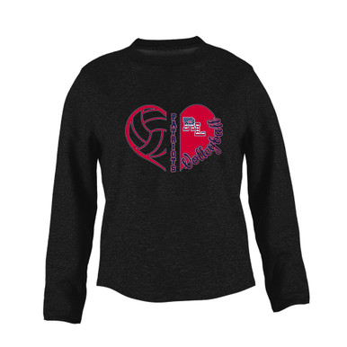 Red Land Patriots Heart Volleyball Women's Sweatshirt