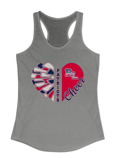 Red Land Patriots Heart Cheer Women's Tank Top
