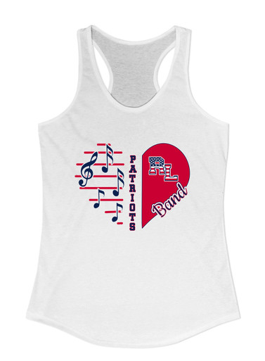 Red Land Patriots Heart Band Women's Tank Top