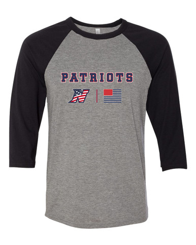 Northern Patriots Team Colors Flag Women's Baseball T-Shirt