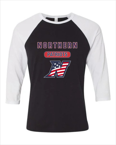 Northern Patriots Mascot #3 Women's Baseball T-Shirt