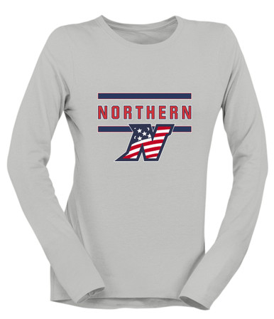 Northern Patriots Mascot #4 Women's Premium LS T-Shirt
