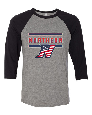 Northern Patriots Mascot #4 Women's Baseball T-Shirt