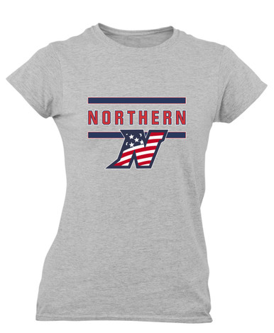 Northern Patriots Mascot #4 Women's Premium SS T-Shirt