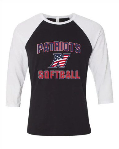 Northern Patriots Softball #1 Women's Baseball T-Shirt