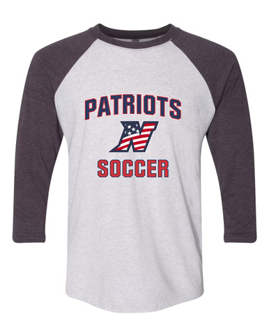 Northern Patriots Soccer #1 Women's Baseball T-Shirt