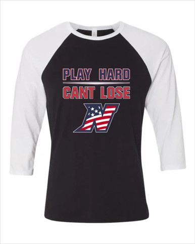 Northern Patriots Play Hard, Can't Lose Women's Baseball T-Shirt