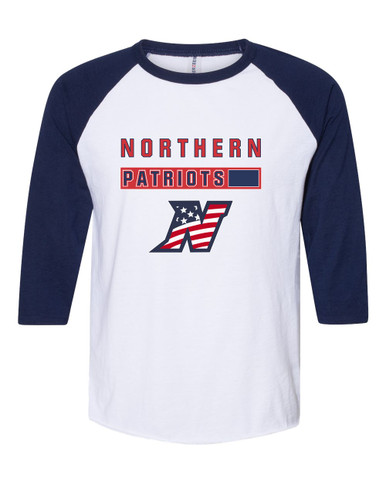 Northern Patriots Mascot #7 Women's Baseball T-Shirt