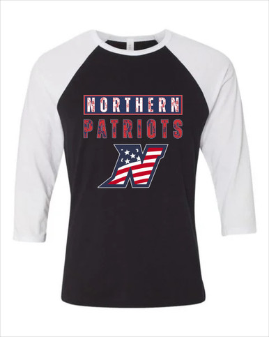 Northern Patriots Mascot #9 Men's Baseball T-Shirt