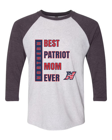 Northern Patriots Best Patriot Mom Women's Baseball T-Shirt