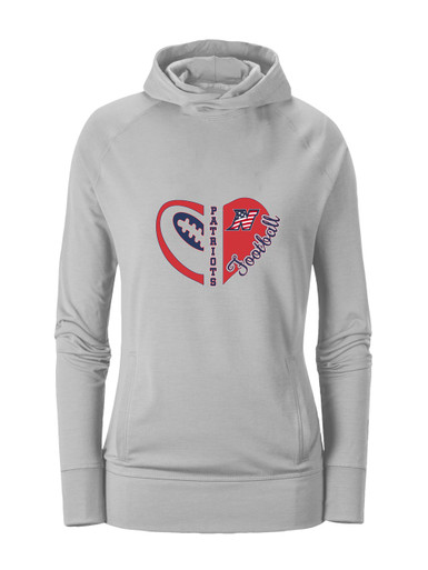 Northern Patriots Heart Football Women's Hoodie
