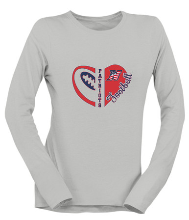 Northern Patriots Heart Football Women's Premium LS T-Shirt