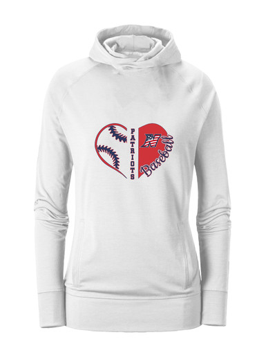 Northern Patriots Heart Baseball Women's Hoodie